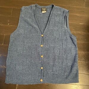 Blue Knit Vest